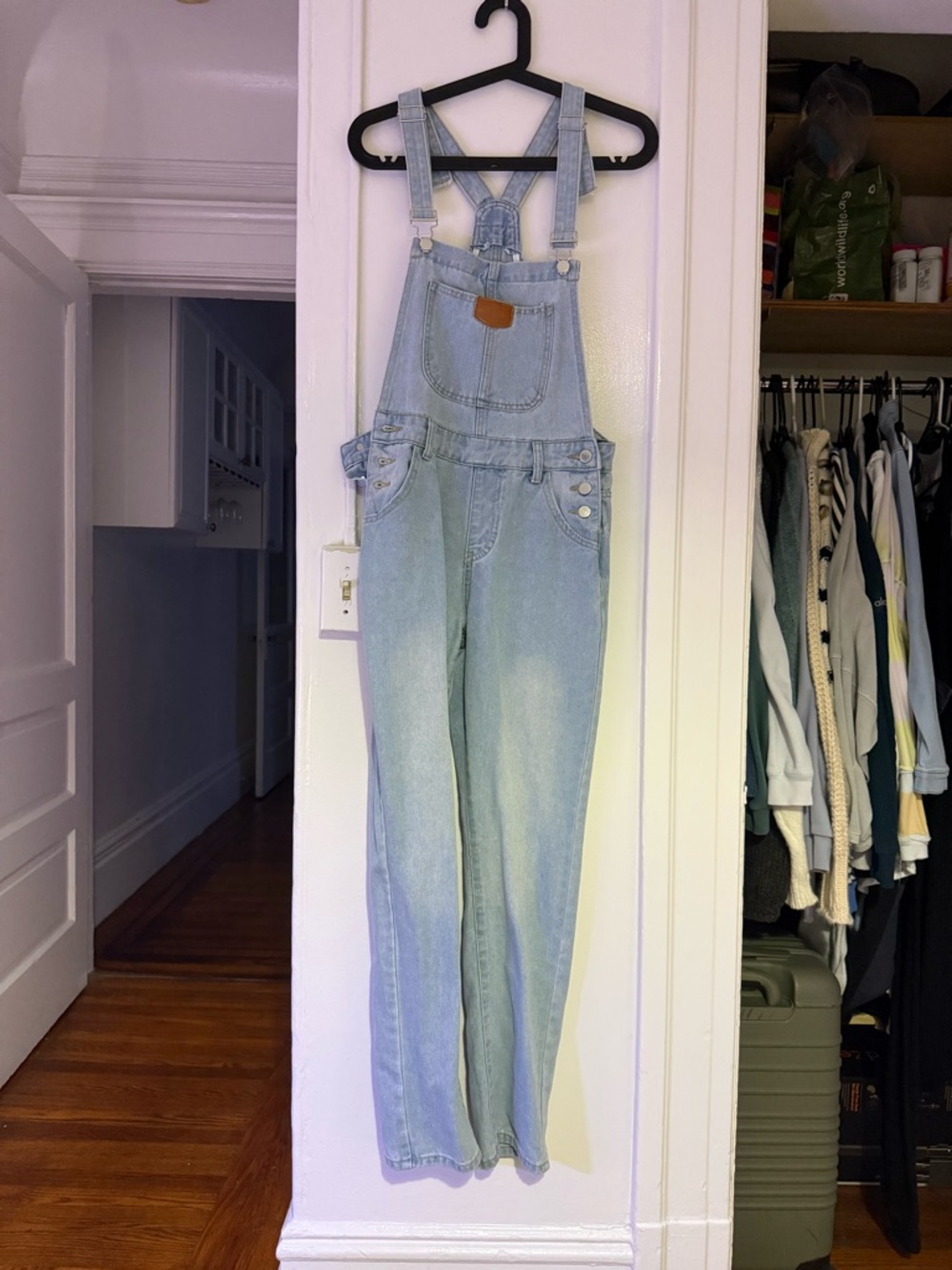 Light Wash Women's Denim Overalls - Classic Pocket Bib